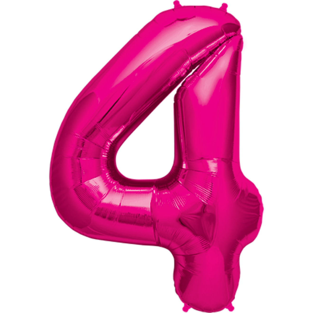 Folienballon Zahl - 4 - Pink 40 cm