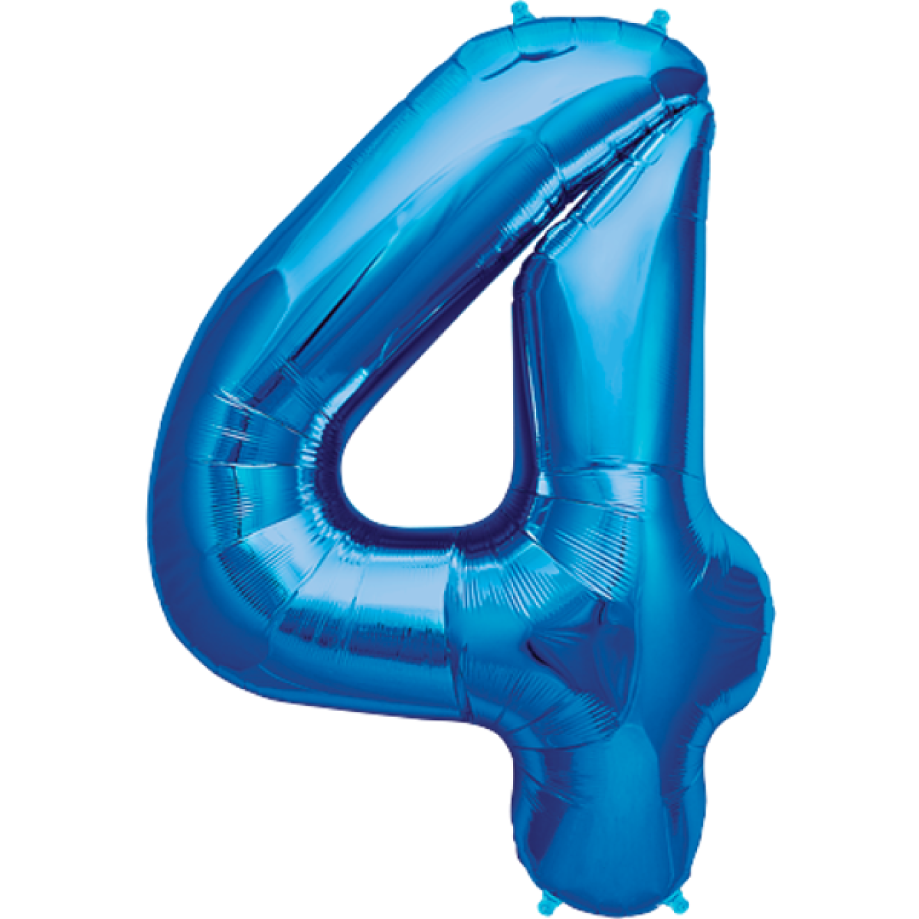 Folienballon Zahl - 4 - Blau 40 cm
