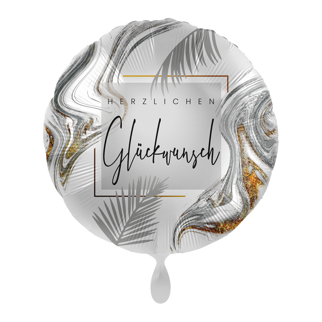 1 Balloon - Modern Silver Birthday - GER