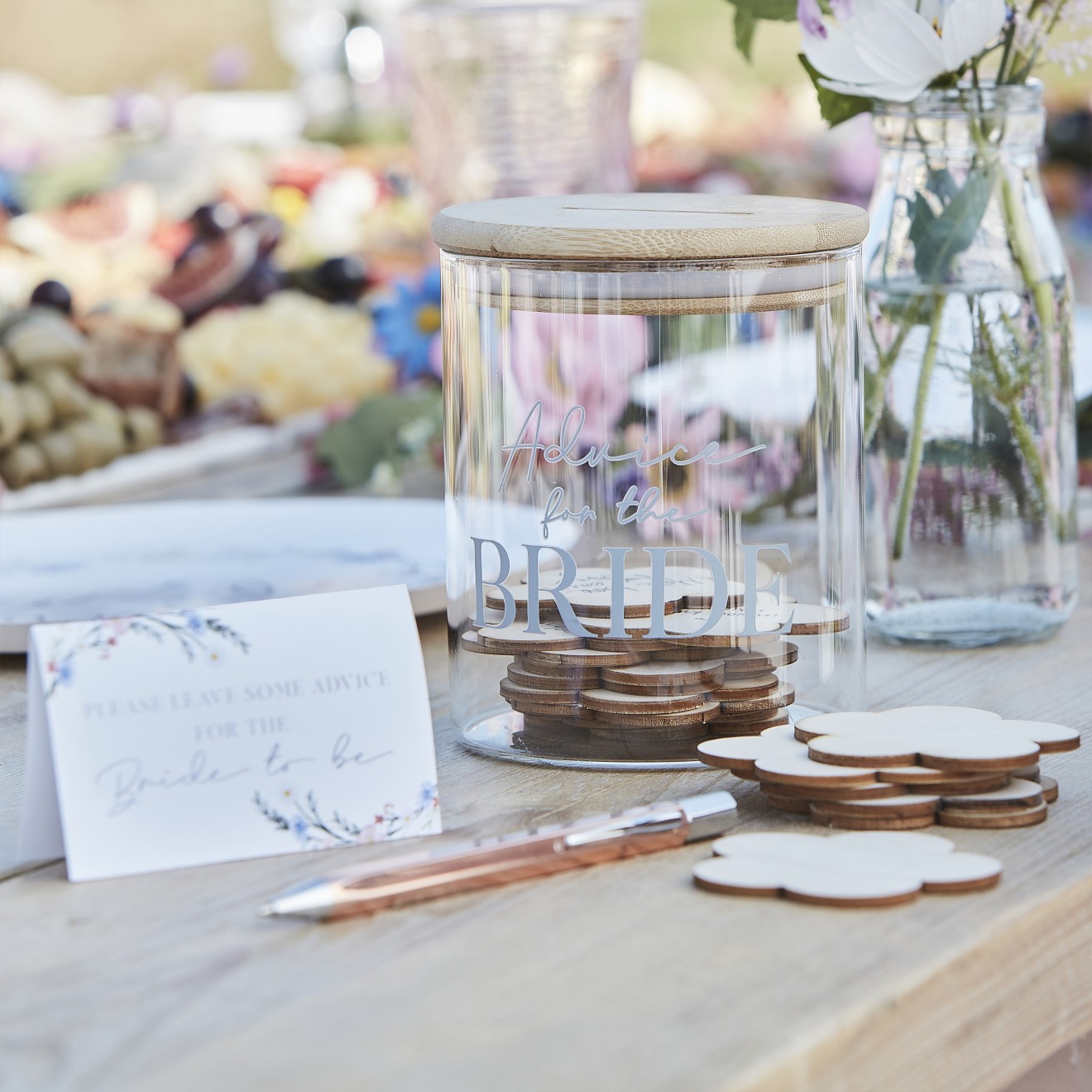 31 Alternative Guest Book - Jar - Wooden Discs