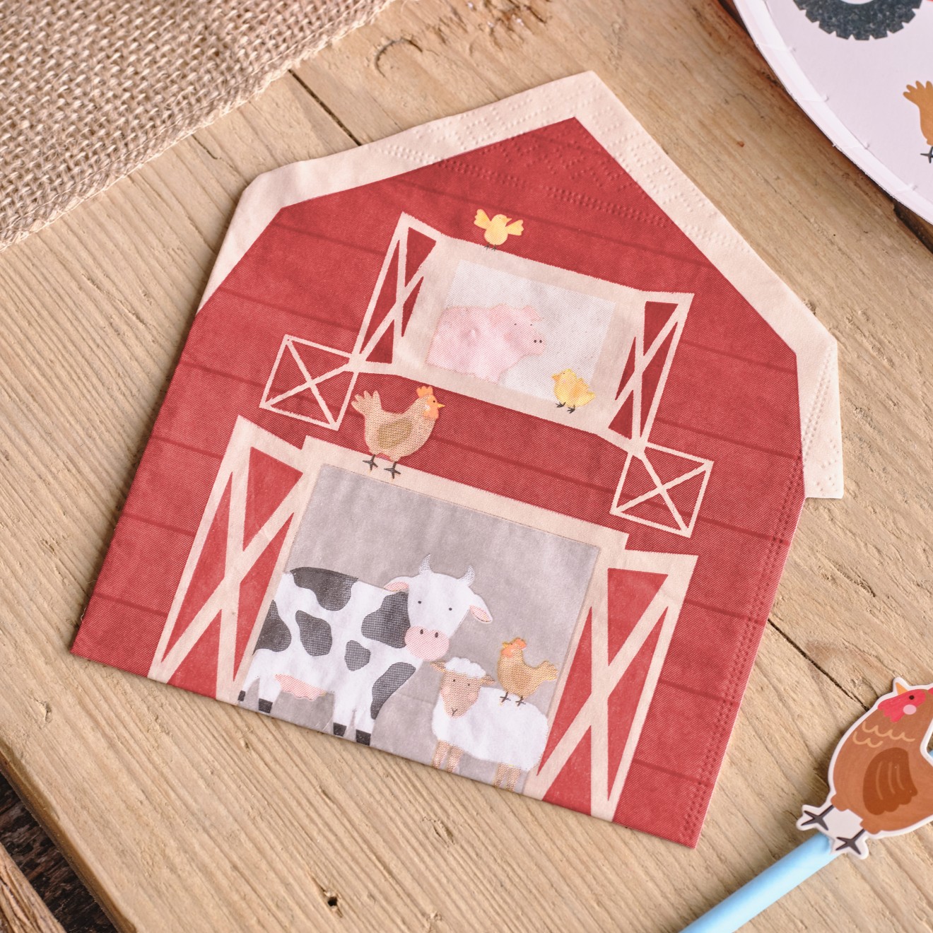 Napkin - Barn Shaped