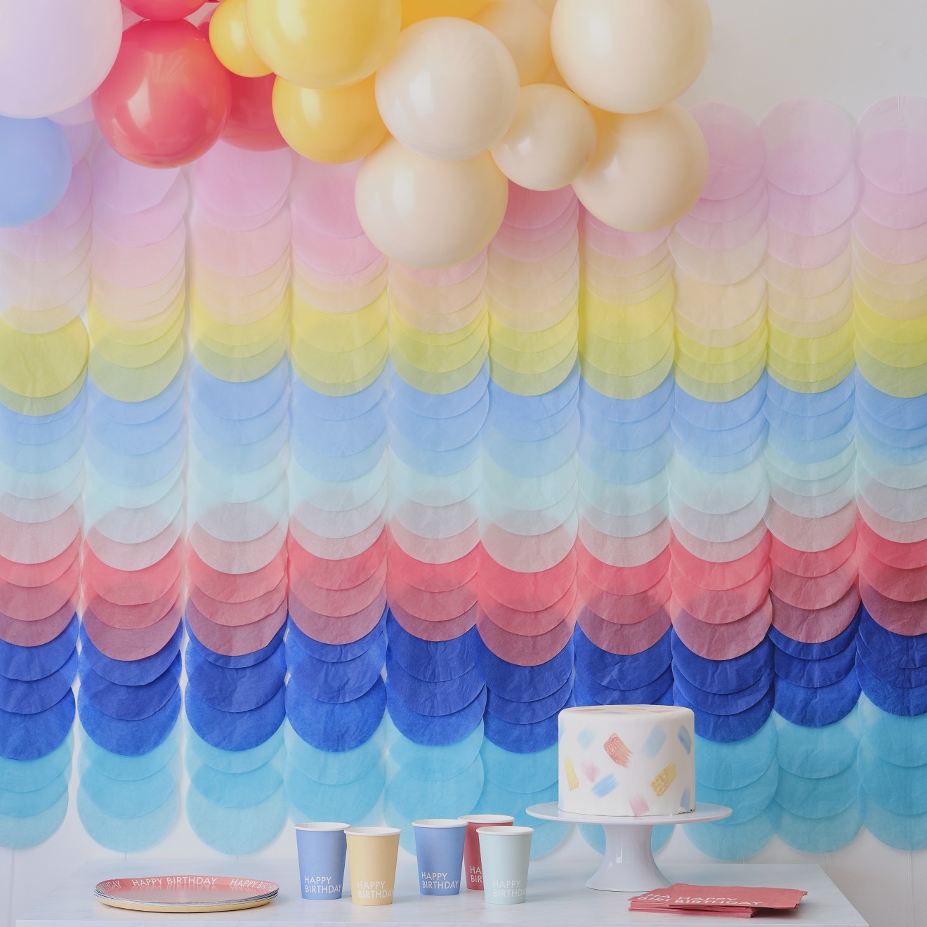 Backdrop - Tissue Paper Discs - Brights