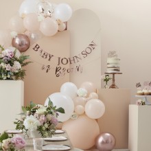 1 Cake Topper - Wooden Baby in bloom