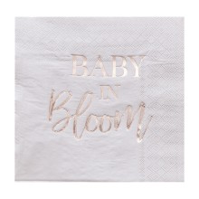 16 Napkins - Baby in Bloom - Foiled