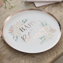 8 Plate - Floral Baby in Bloom - Foiled