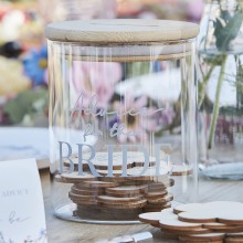 31 Alternative Guest Book - Jar - Wooden Discs