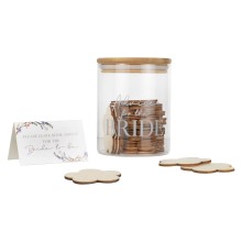 31 Alternative Guest Book - Jar - Wooden Discs