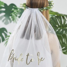 1 Eucalyptus Bridal Crown with Veil