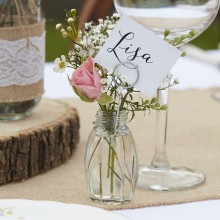 4 Place Cards Holder - Glass