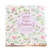 16 Paper Napkins - Floral