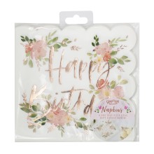 16 Paper Napkins - Happy Birthday