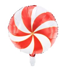 1 Ballon - Rund - Candy - Rot