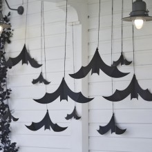 Hanging Decoration - Bats Black Paper