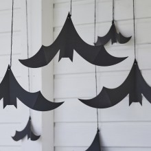 Hanging Decoration - Bats Black Paper