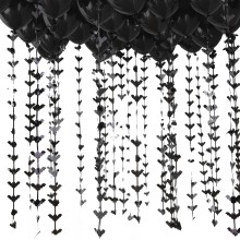 Balloon Ceiling Kit - Black Balloons with Bat Shape Tails