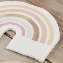 16 Paper Napkins - Rainbow Napkin Fringe