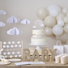 Cake Topper - Hello Baby - Wooden