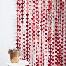 1 Backdrop - Red Heart Fringe Curtain