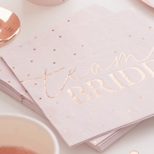 16 Rose Gold foiled pink napkins