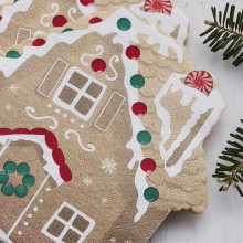 16 Paper Napkin - Ginger Bread Design