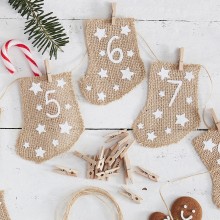 24 Advent - Hessian Stockings