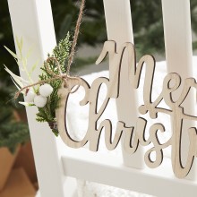 4 Chair Signs - Merry Christmas