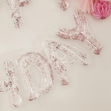 1 Clear Foil Letter Confetti Filled Balloons