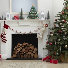 1 Stocking - Knitted Stocking with Pocket for Letter from Santa