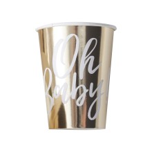 8 Paper Cups - Cup - Gold