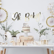 1 Cake Topper - Happy Pushing - Gold