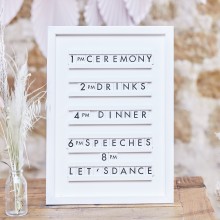 1 Letter Board - White