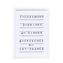 1 Letter Board - White