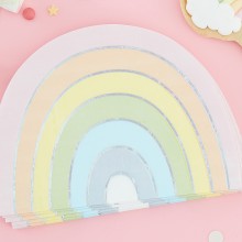 16 Paper Napkins - Rainbow - Foiled