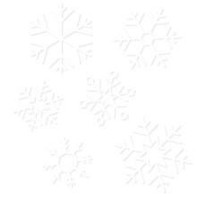 24 Snowflake Window Stickers