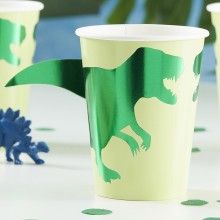 8 Paper Cups - Dinosaur - Foiled