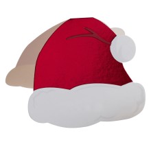 10 Place Cards - Santa Hat - Red Foil