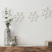 1 Bunting - Snowflake - Wooden