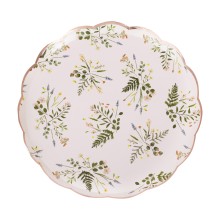 8 Paper Plates - Floral