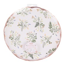 8 Paper Plates - Floral