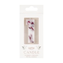 1 Candle - Number 1 - Pressed Petals